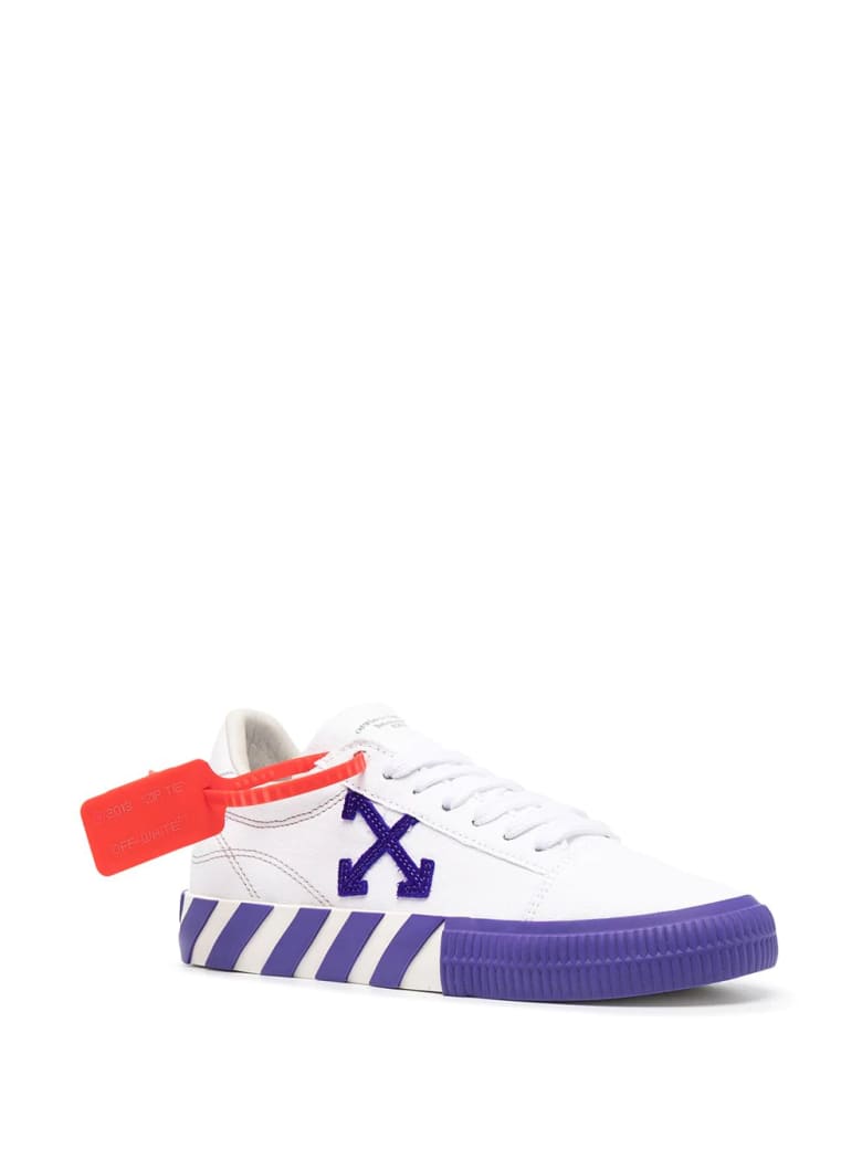 Off-White White And Purple Vulcanized Woman Sneakers | italist
