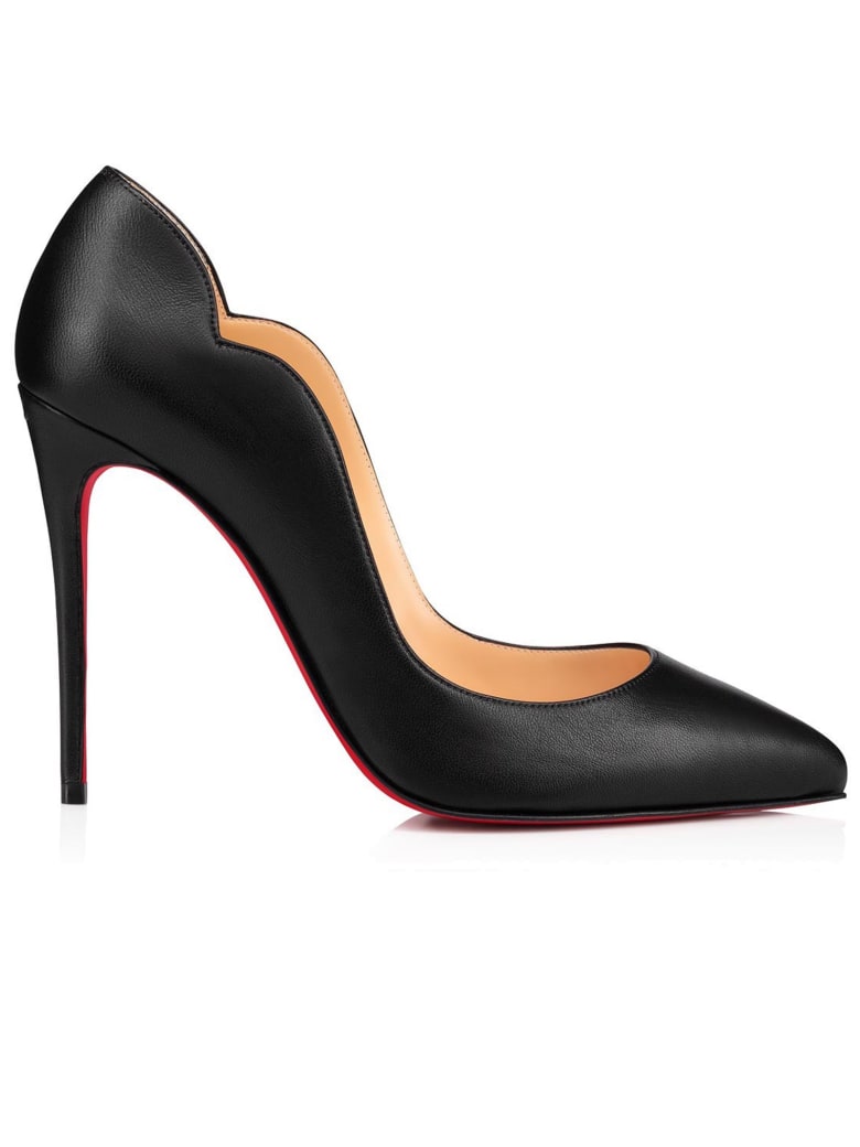 Christian Louboutin Black Leather Hot Chick Pumps - BLACK