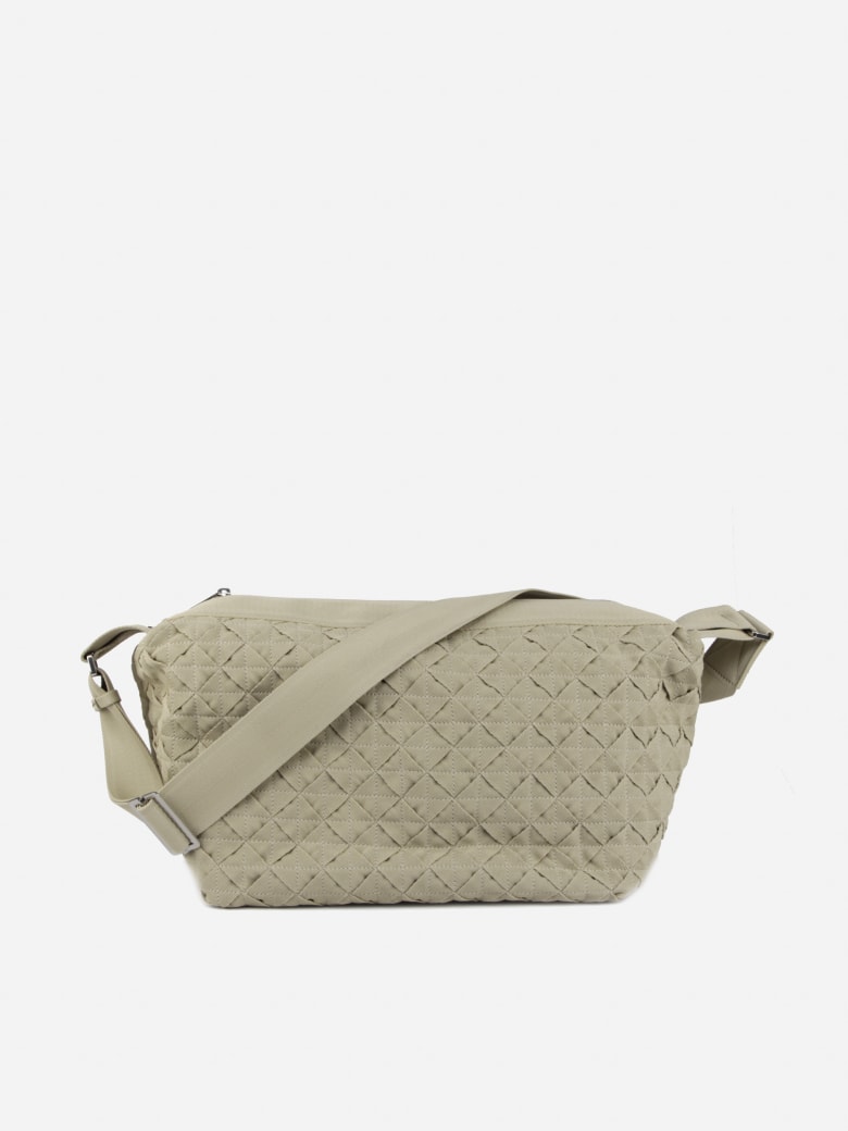Bottega Veneta Webbing Texture Big Tote Bag - Plaster-silver