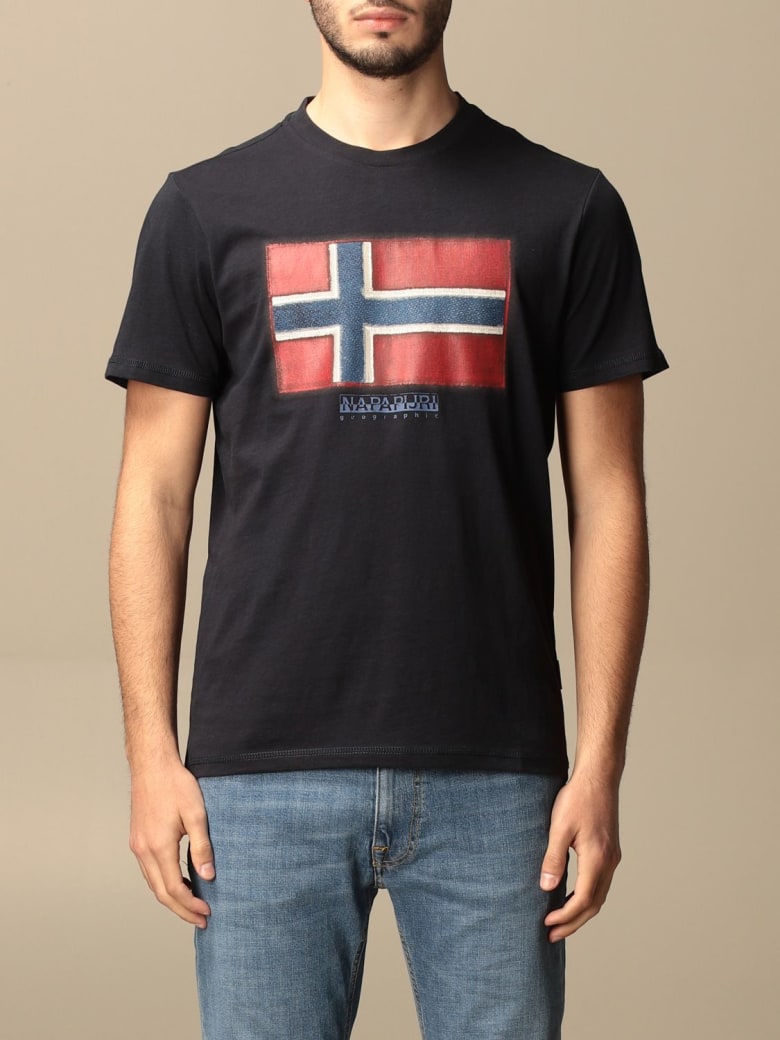 Napapijri T-shirt Sirol Napapijri T-shirt In Cotton With Print - Blue