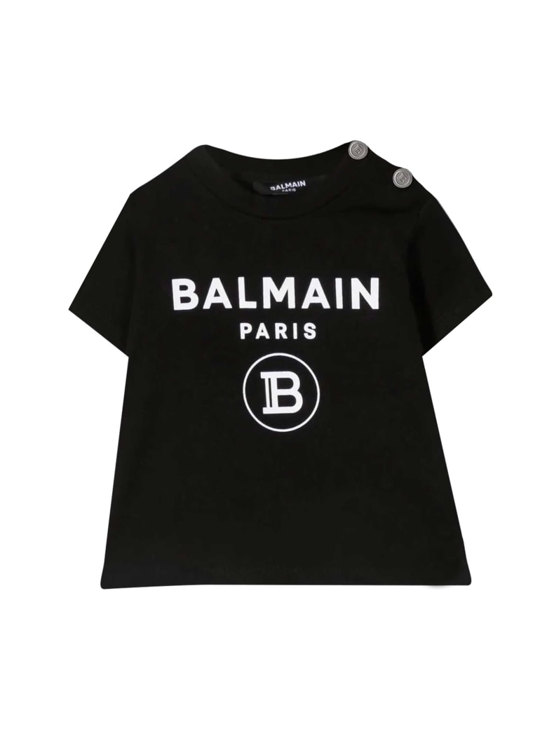 Balmain T-shirt With Print - Nero/bianco