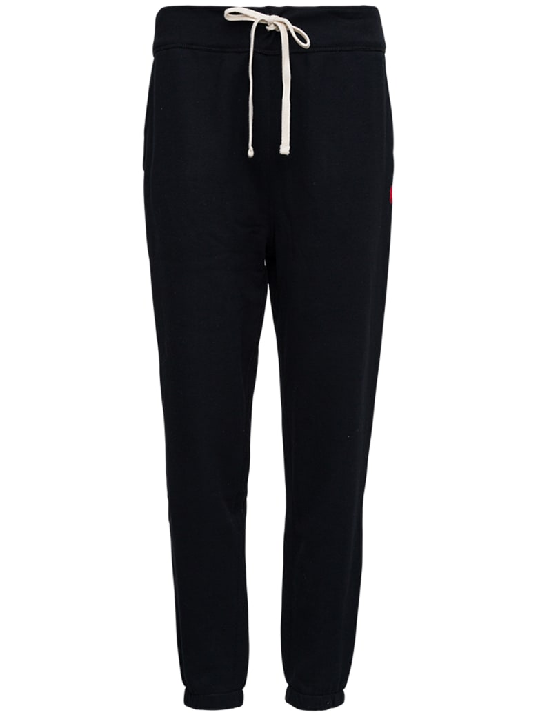 Polo Ralph Lauren Black Cotton Blend Jogger With Drawstring - Black