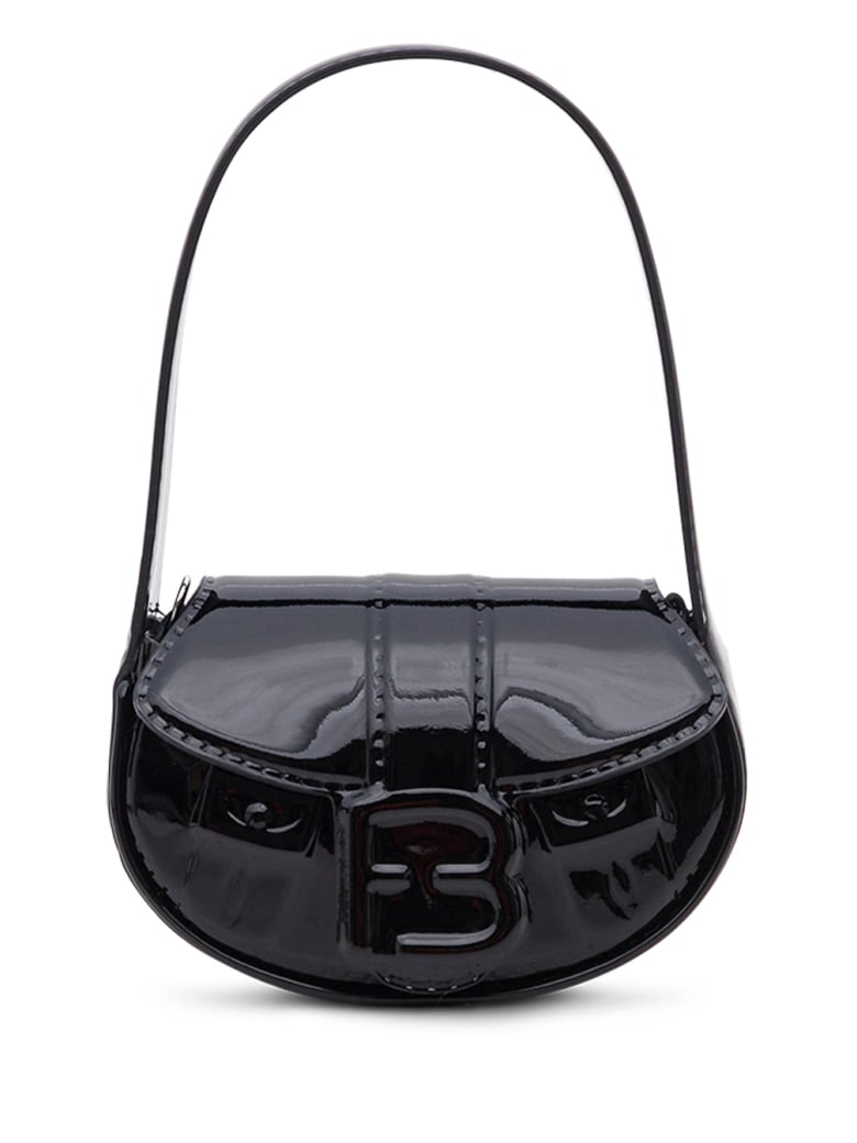 Forbitches High Frequency Laminate Handbag In Black Patent Leather - Black