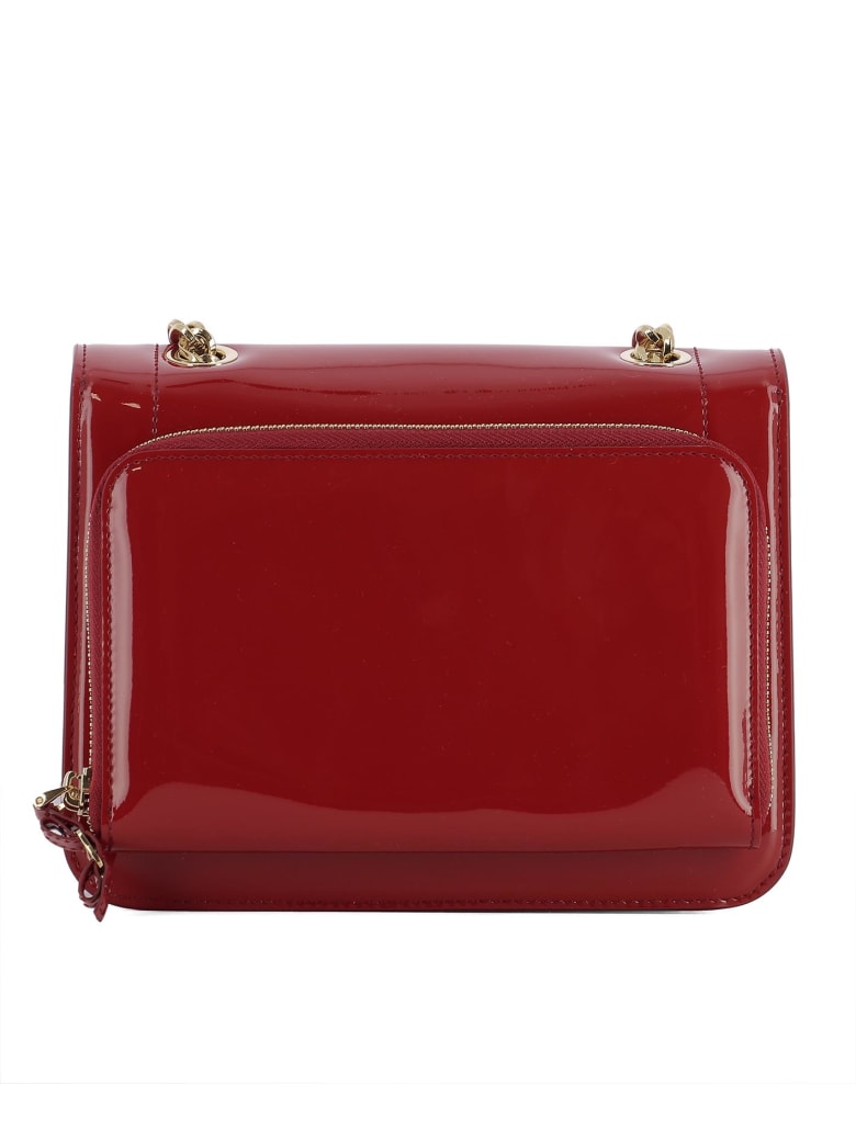 Salvatore Ferragamo Red Leather Vara Rw Shoulder Bag | italist