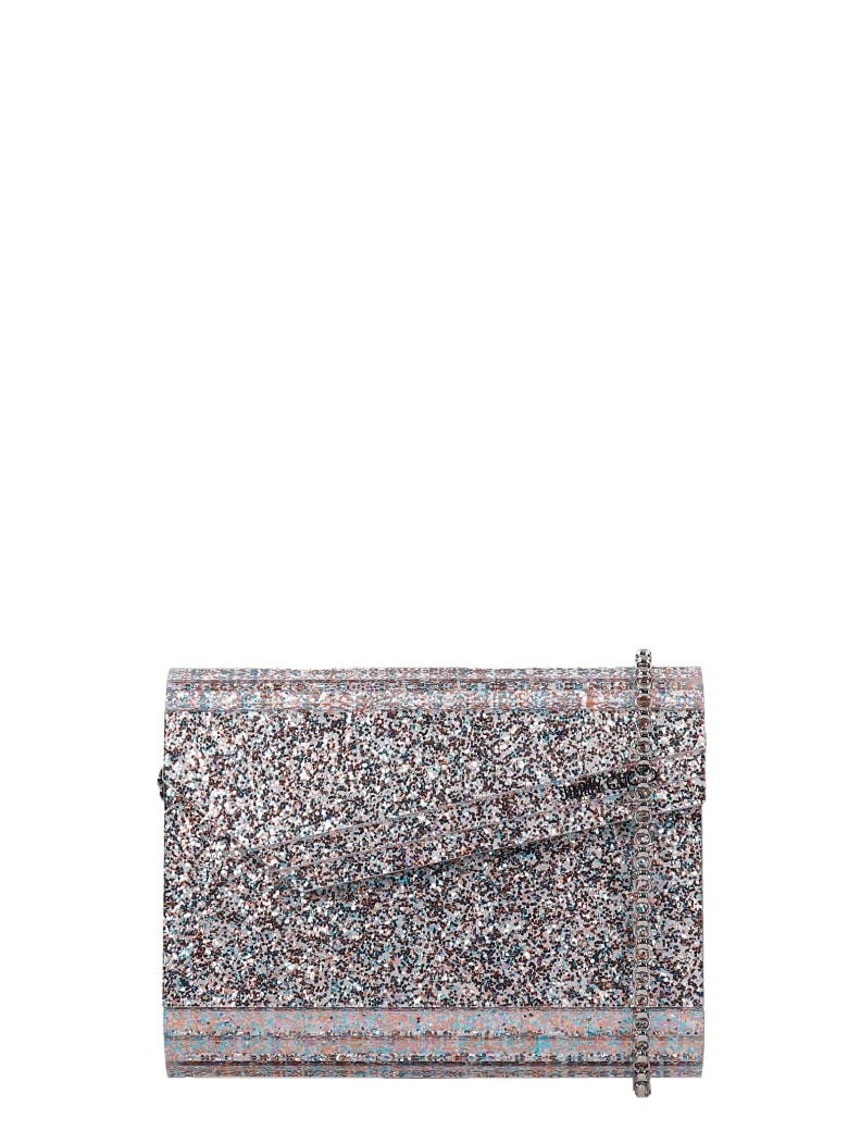 Jimmy Choo Candy Clutch In Silver Acrylic - silver