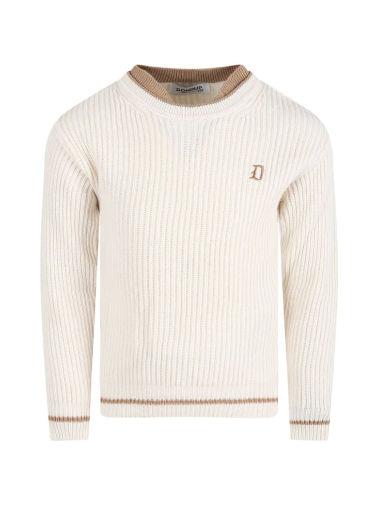 Dondup Ivory Sweater For Boy - Ivory