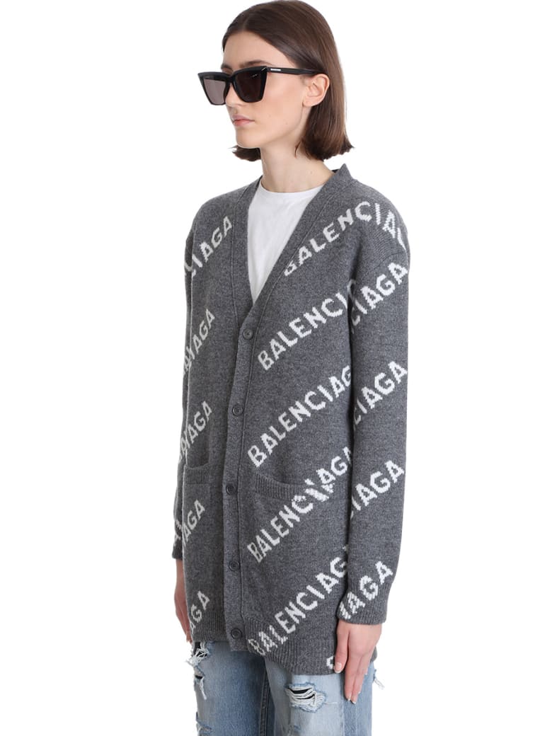balenciaga grey cardigan