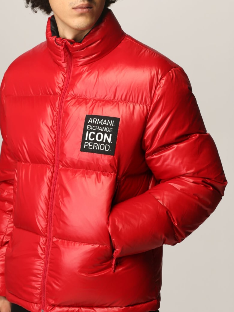 armani exchange jacket red