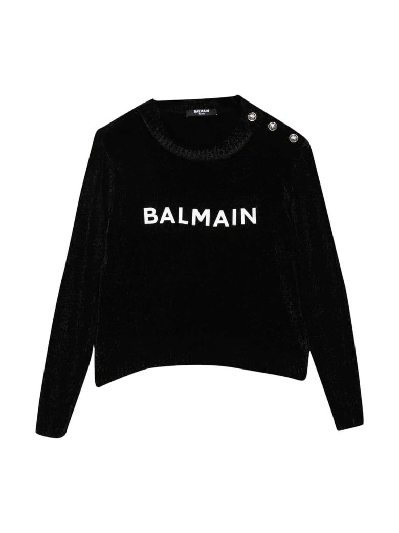 Balmain Black Teen Sweater - Nero/bianco
