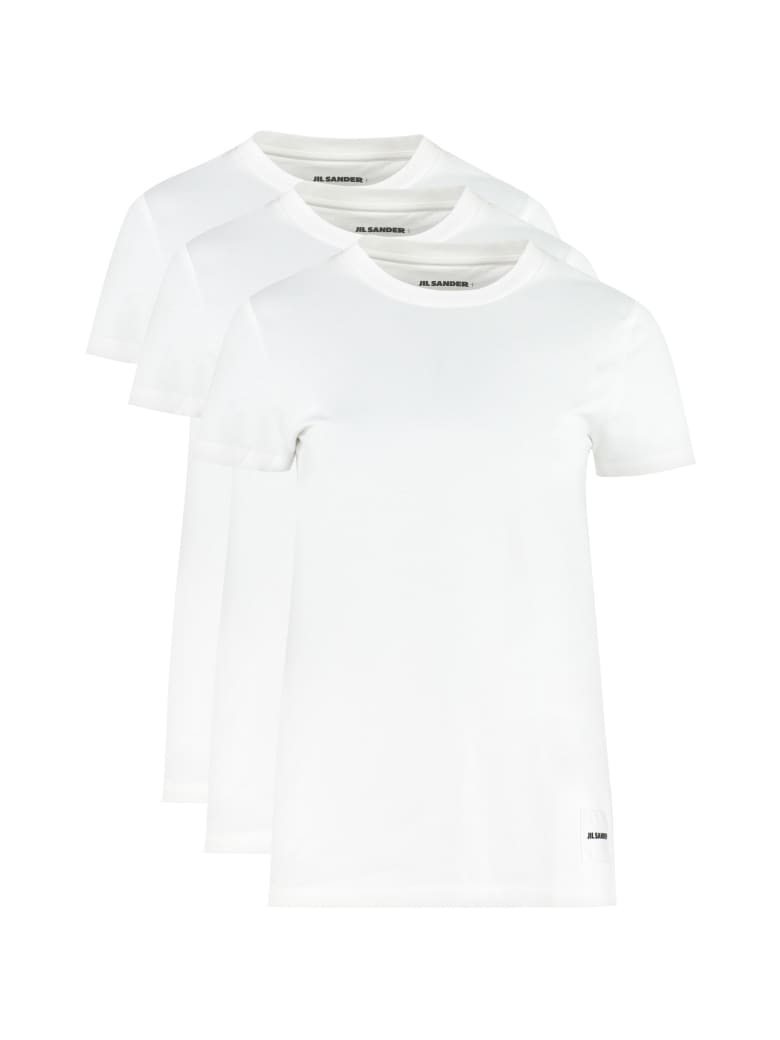 Jil Sander Set Of Three Cotton T-shirt - White