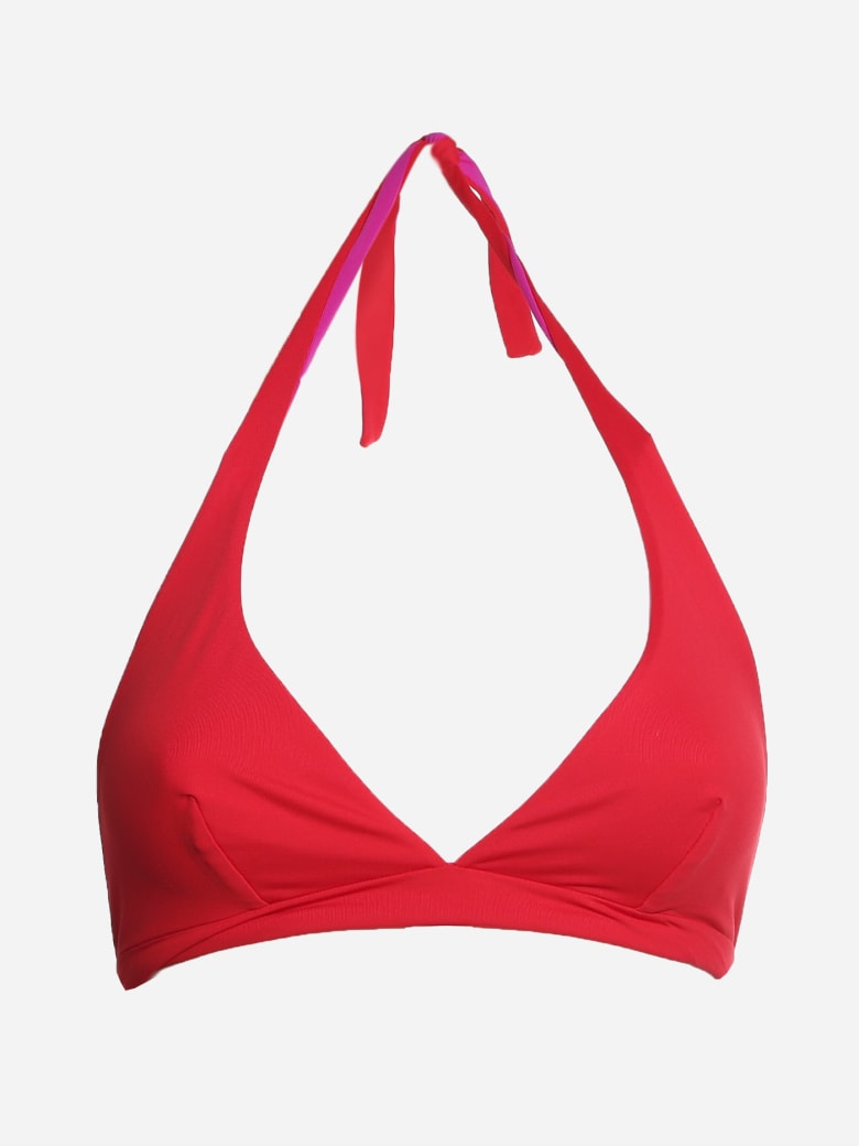 Fisico - Cristina Ferrari Reversible Triangle Bikini - Rosso+fuxia