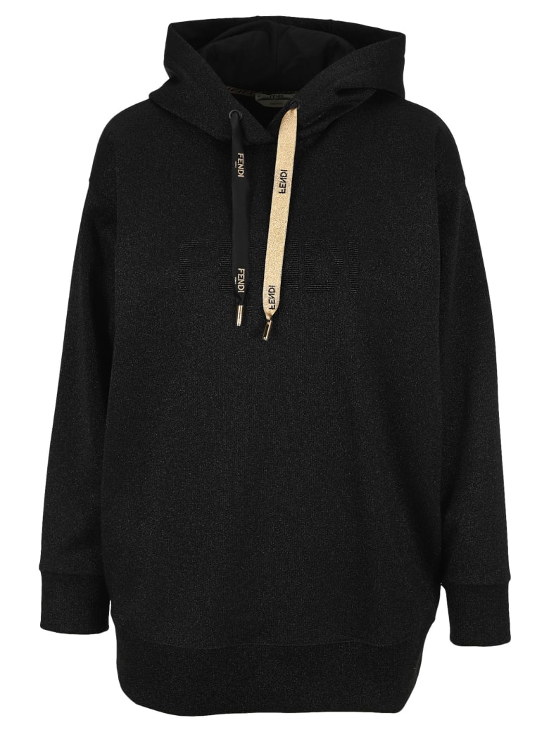 Fendi Black Lurex Sweatshirt - BLACK