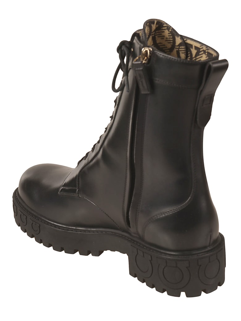 salvatore ferragamo combat boots