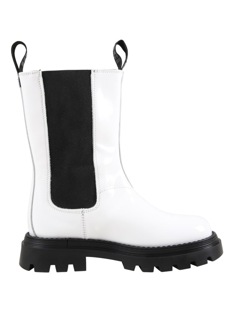 Gallucci White Boots For Girl - White