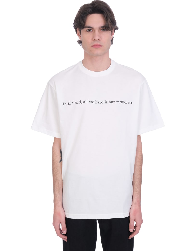 Throwback T-shirt In White Cotton - white