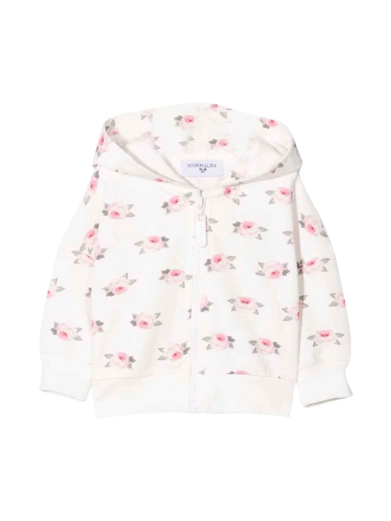 Monnalisa Newborn Floral Sweatshirt - Rosa