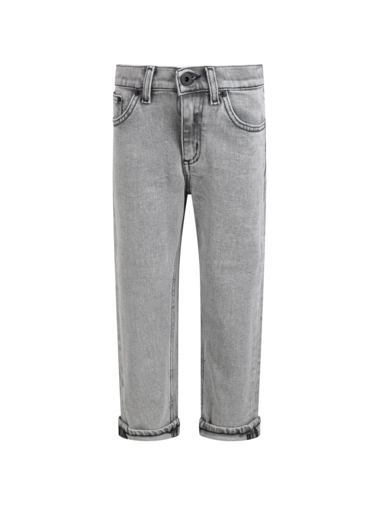 Dondup Grey ''brighton'' Jeans For Boy With Iconic D - Grey