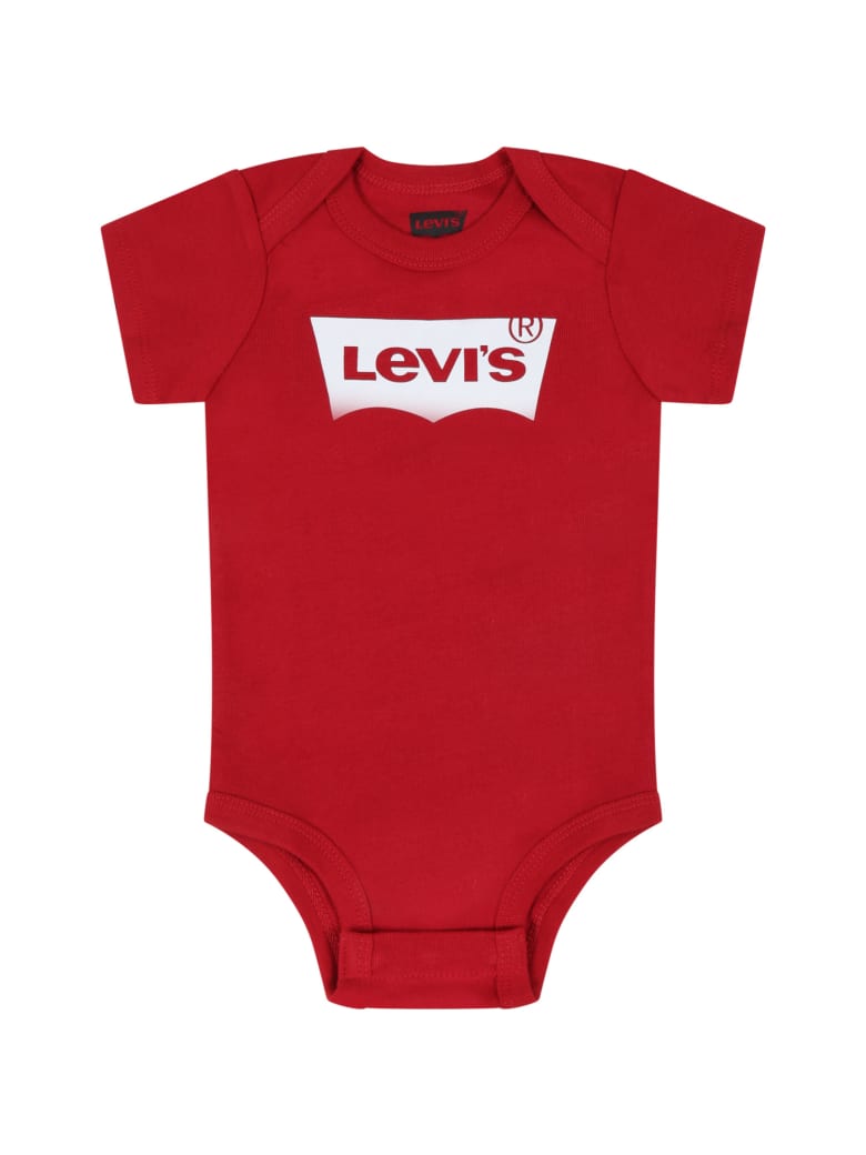 Levi's Red Set For Babykids With Logo - Red