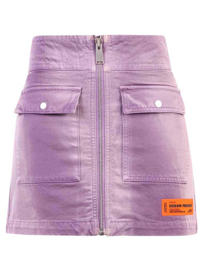 HERON PRESTON Branded Skirt - Viola