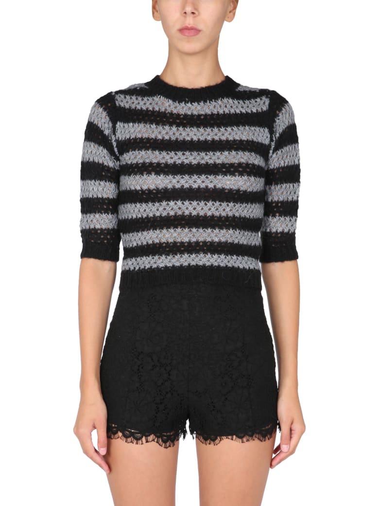 RED Valentino Striped Sweater - Grigio e Nero