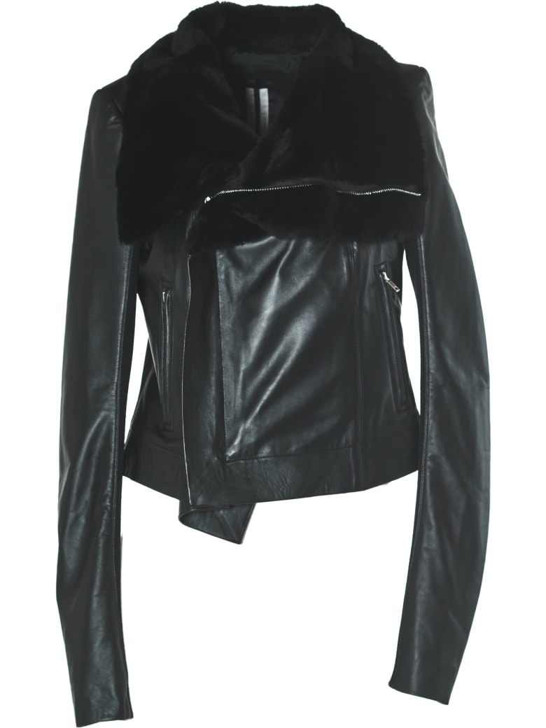 Rick Owens Leather Padded Jacket