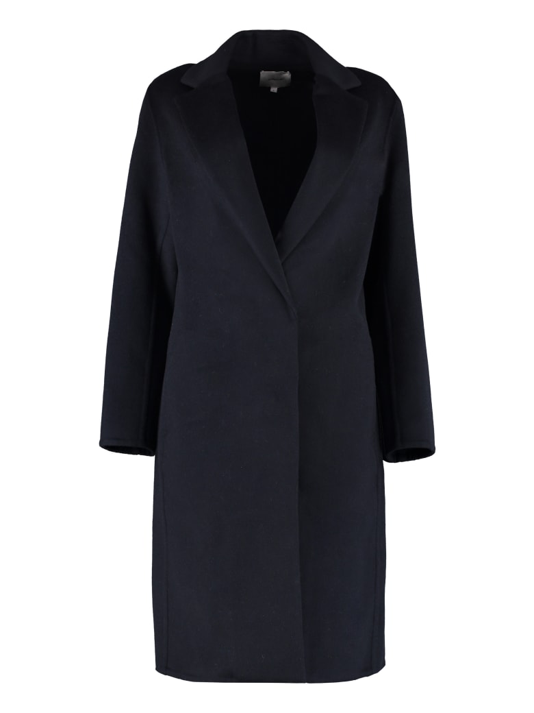 Vince Wool Blend Coat - blue