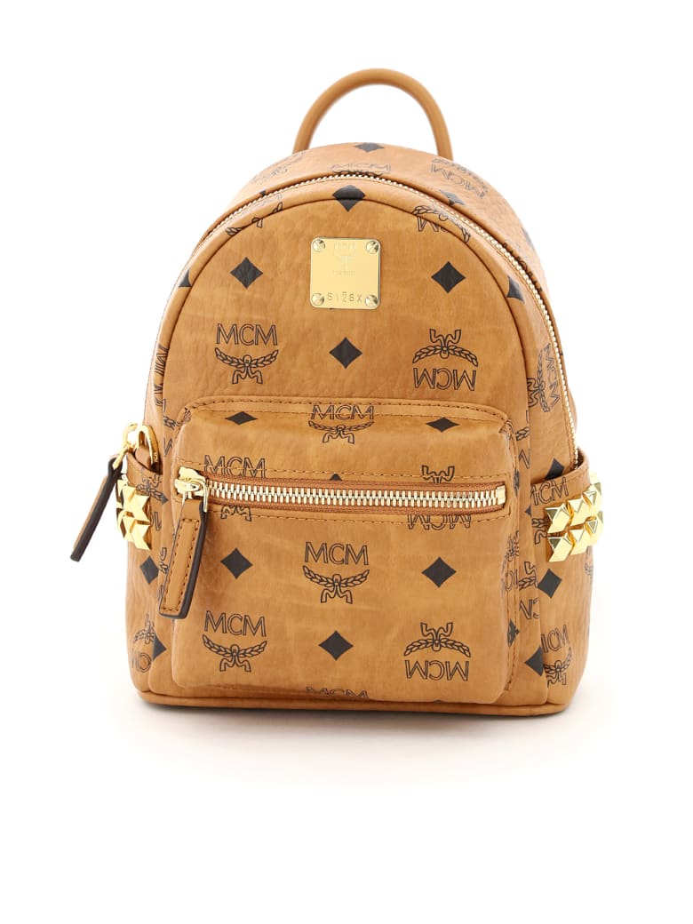 mcm backpack front studs