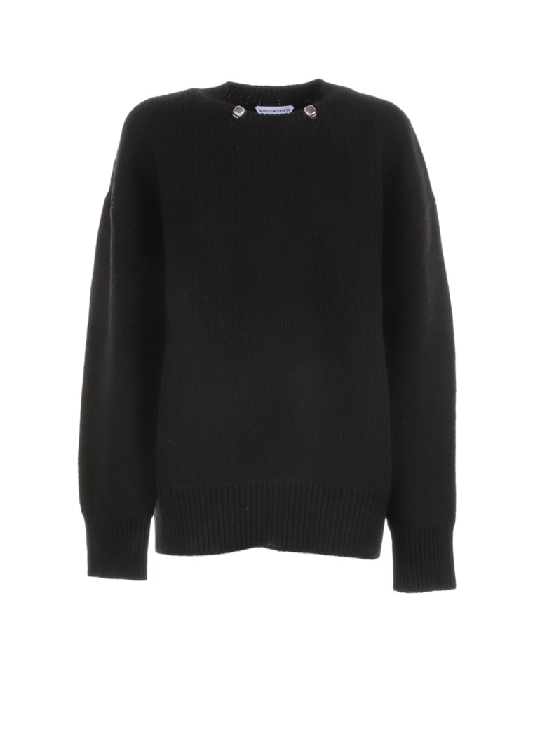 Bottega Veneta Jumper In Black Wool - BLACK