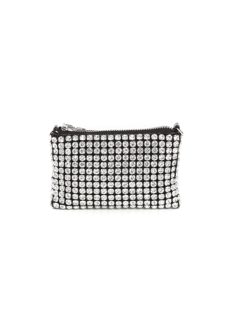 T by Alexander Wang Heiress Rhinestone Nano Pouch - White