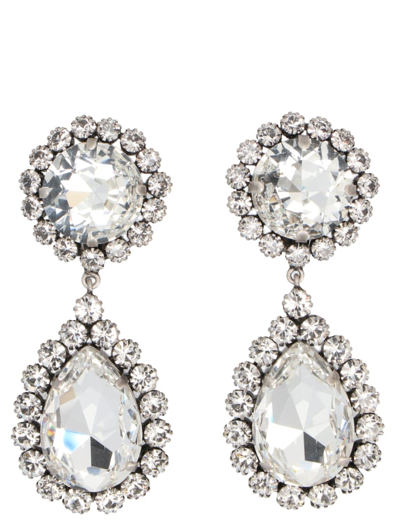 Alessandra Rich 'crystal' Earrings - Silver