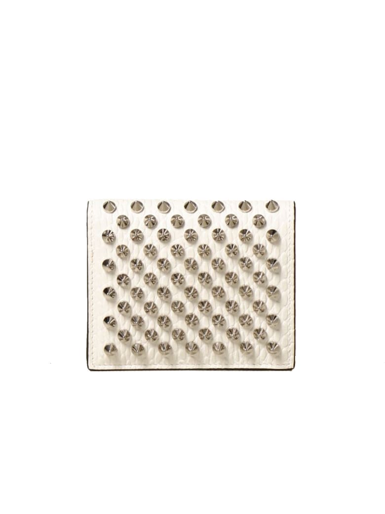 Christian Louboutin White/silver Snake Printed Leather W Palatin Wallet - WHITE/SILVER
