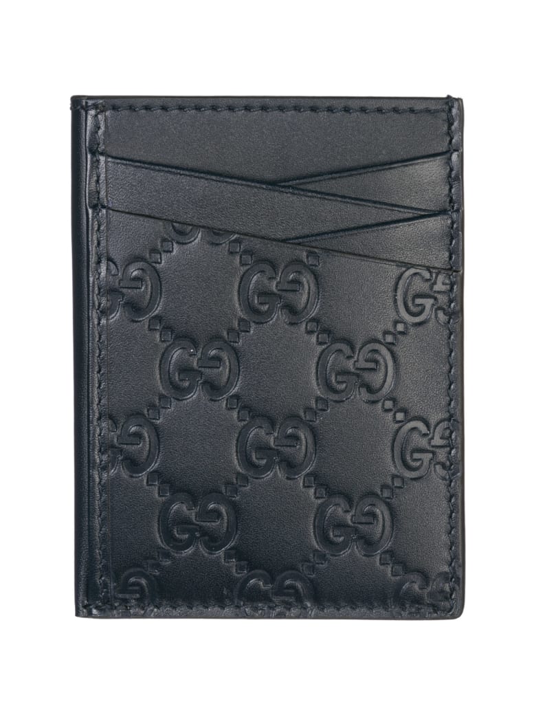 Gucci Genuine Leather Credit Card Case Holder Wallet | italist