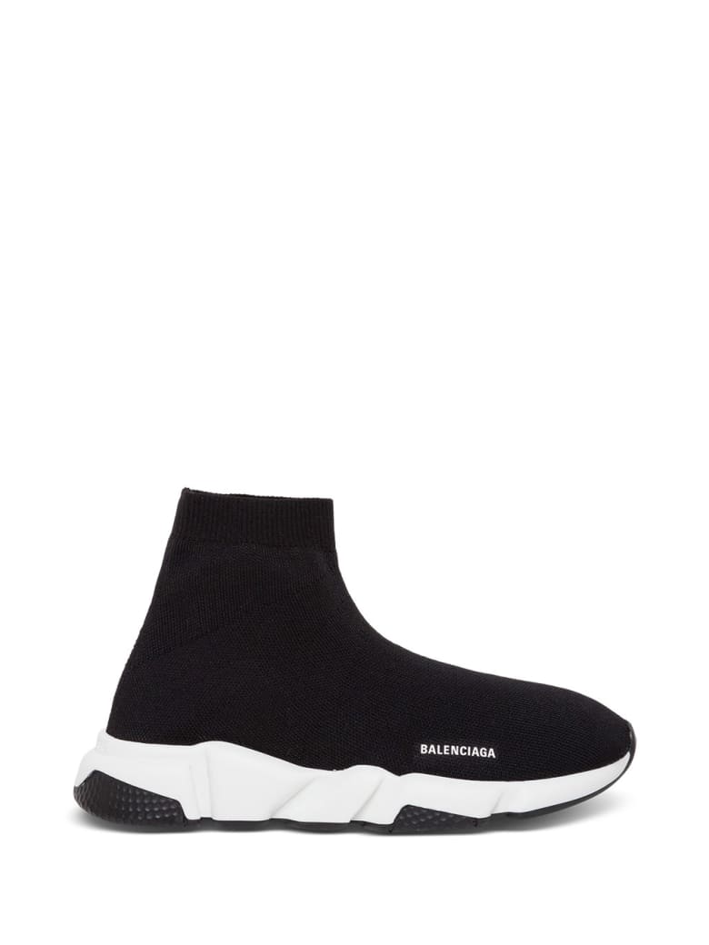 Balenciaga Speed Sneakers With Logo - Blackwhite