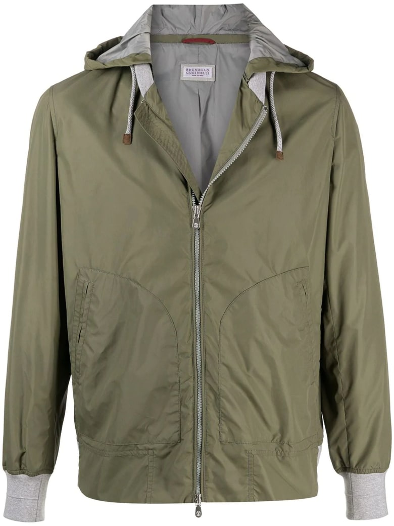 Brunello Cucinelli Khaki Green Lightweight Jacket Brunello Cucinelli - MILITARY GREEN