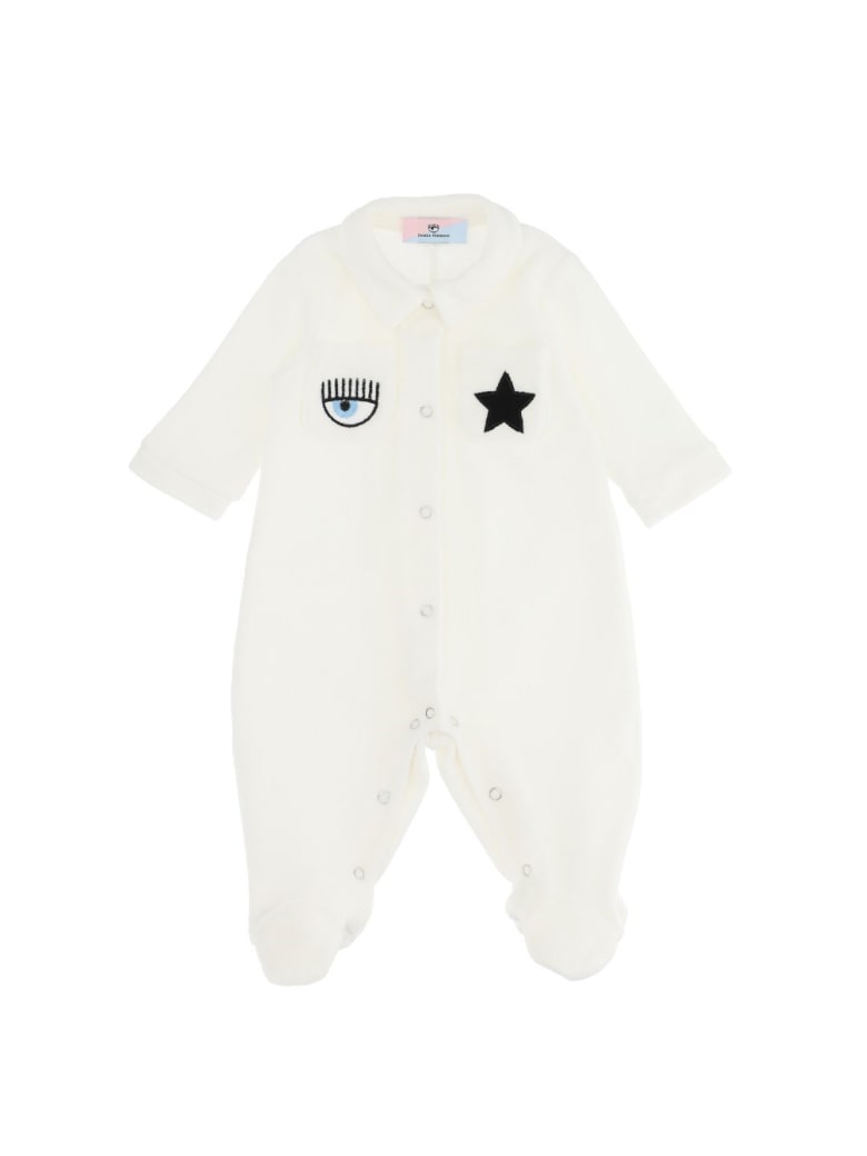 Chiara Ferragni Chenille Eyestar Jumpsuit - White