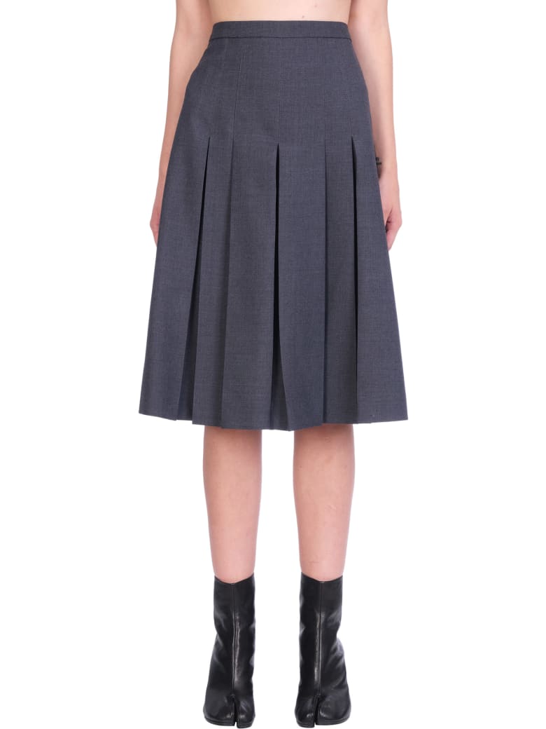 Maison Margiela Skirt In Grey Wool - grey