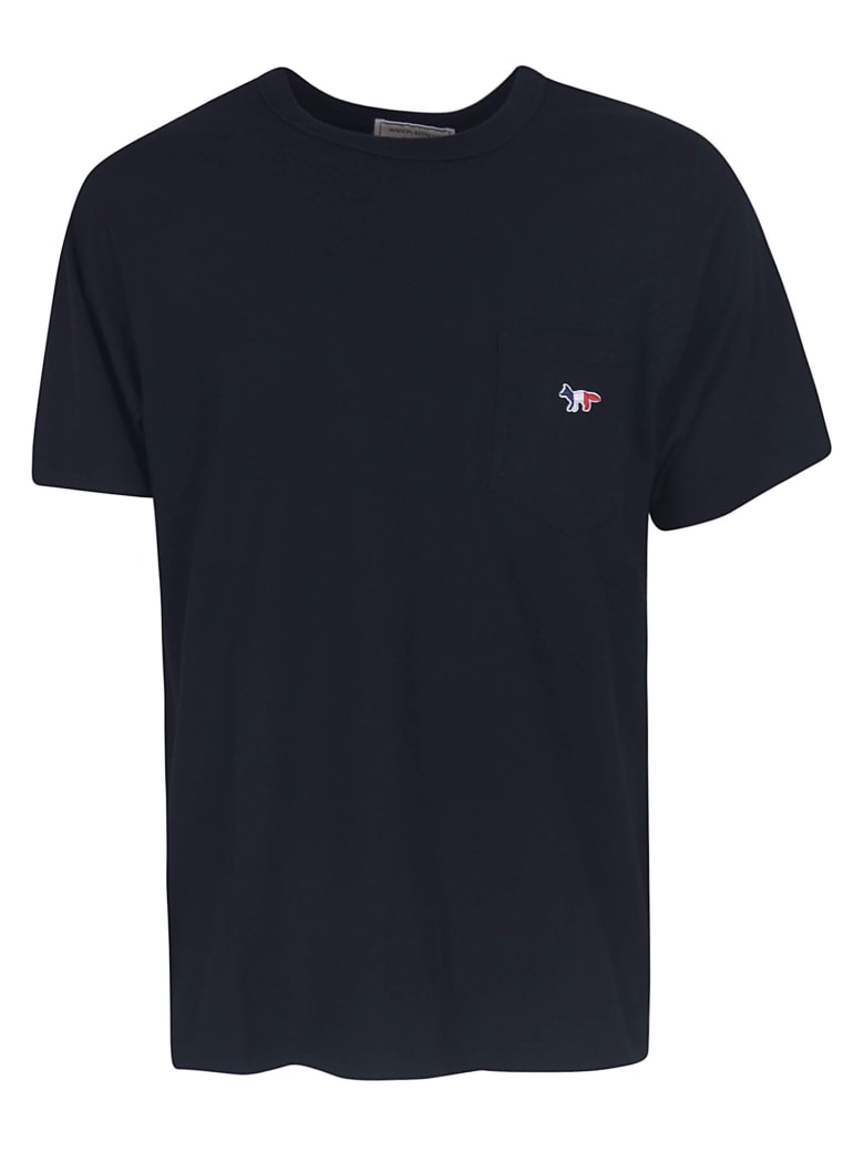 Maison Kitsuné Tricolor Fox Patch Pocket Tee-shirt - BLACK