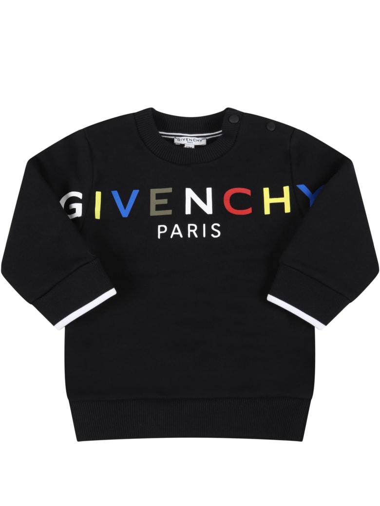 Givenchy Black Sweatshirt For Baby Kids With Logo - Black