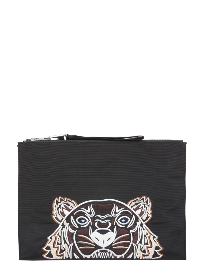 Kenzo Document Holder With Logo - G Noir