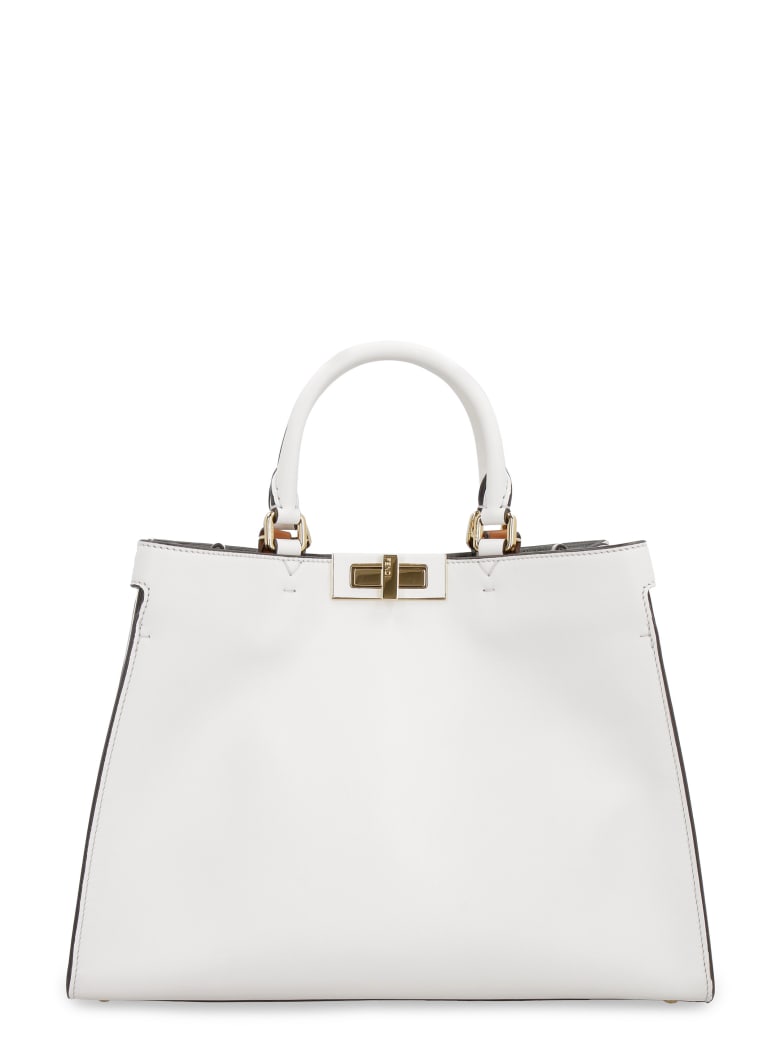 Fendi Peekaboo X-tote Leather Bag - Ghiaccio