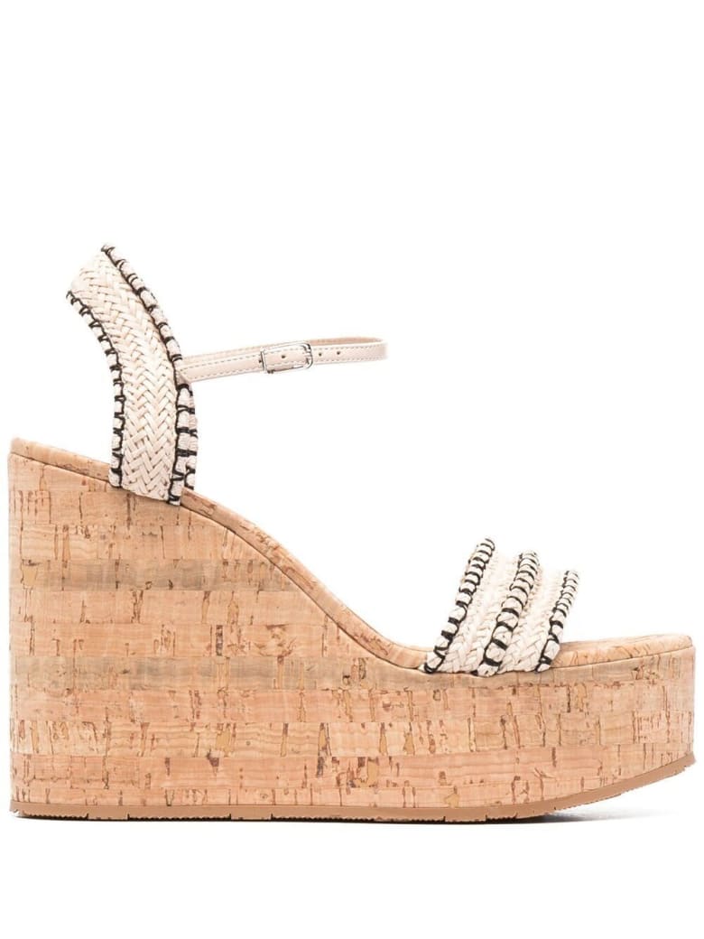 Casadei Porto Cervo Wedge Espadrilles - Beige