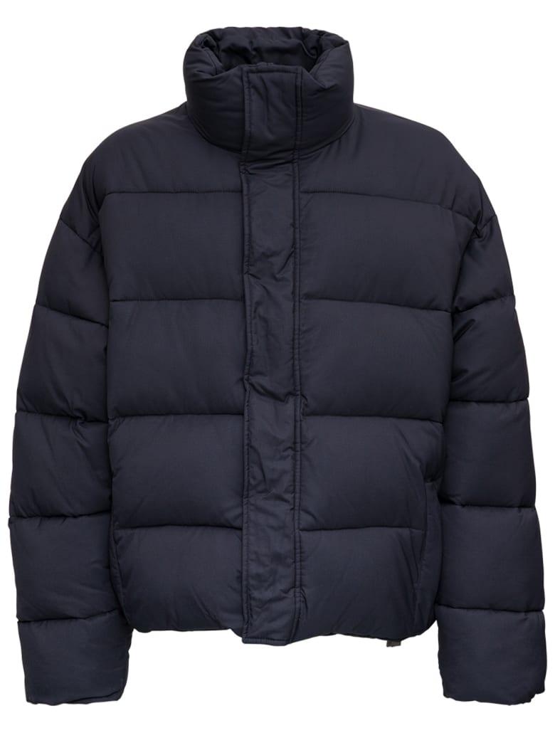 Balenciaga Black Quilted High Neck Down Jacket - Black