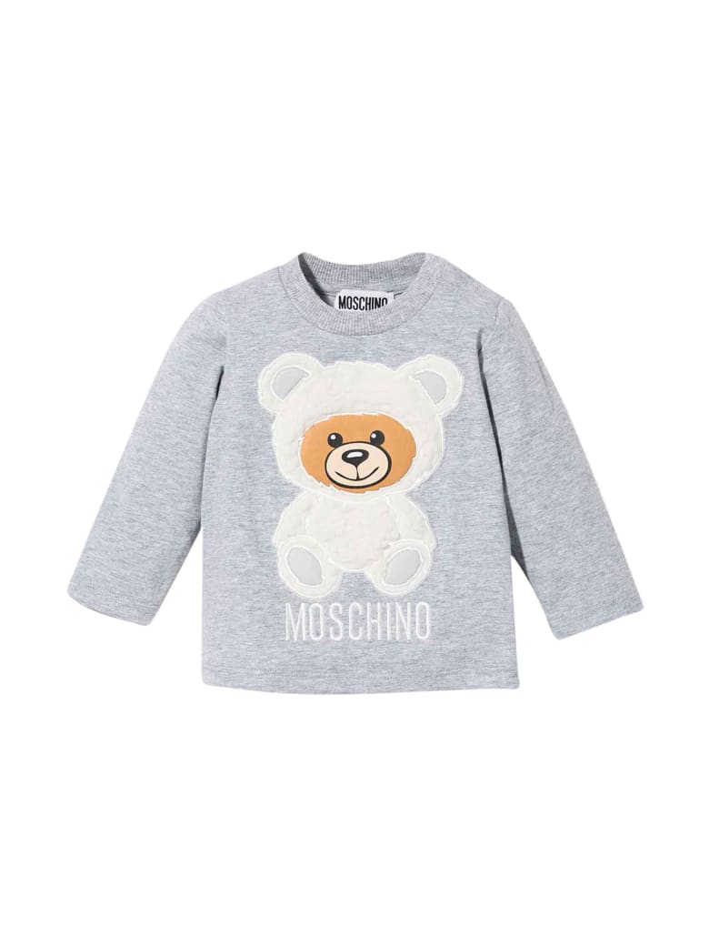 Moschino Newborn Gray Sweatshirt - Grigio
