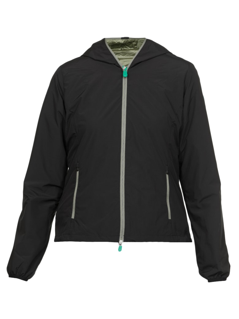 Save the Duck Colour Block Down Jacket - BLACK