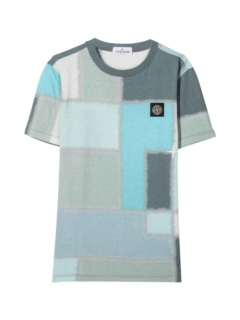 Stone Island Junior Light Blue T-shirt - Polvere