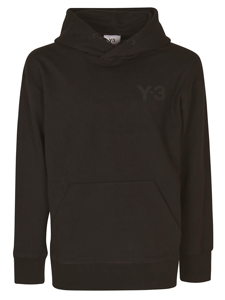 Y-3 Chest Logo Hoodie - Black