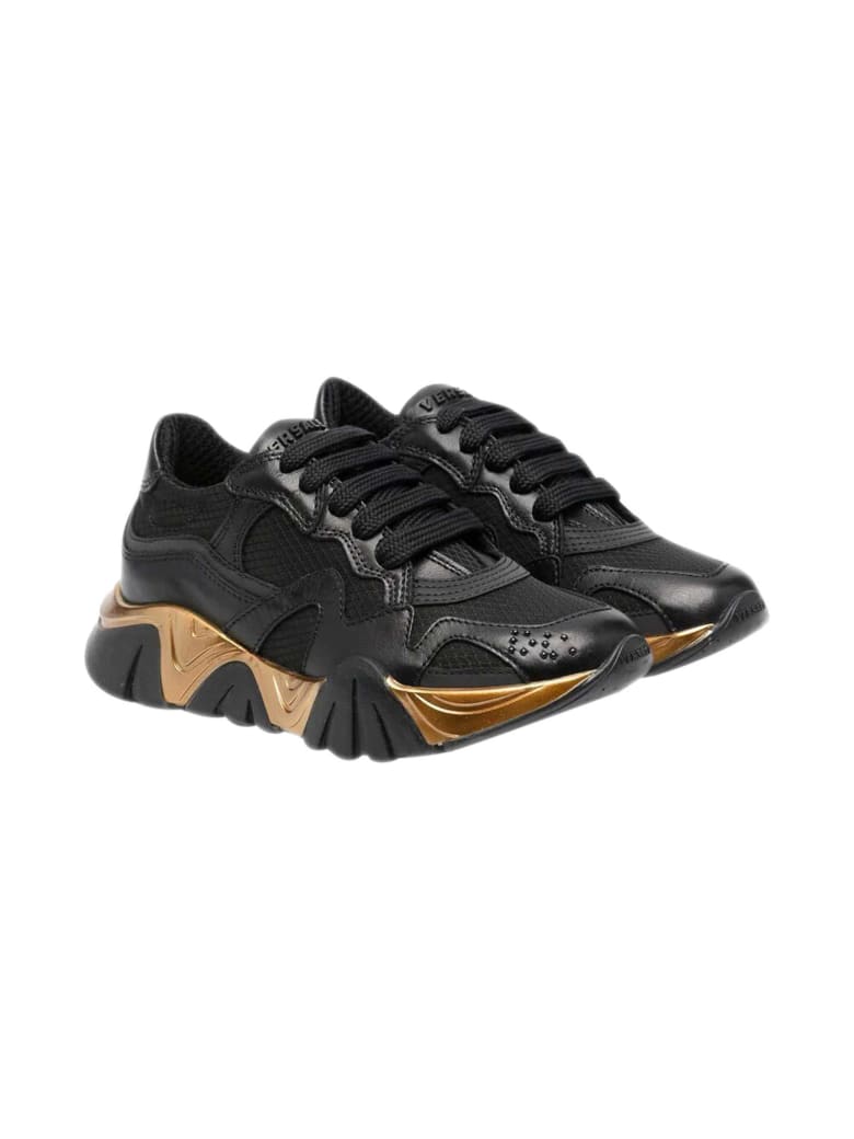 Versace Young Metallic Sneakers - Nero