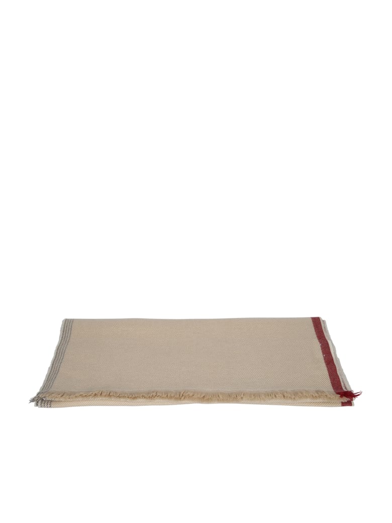 Brunello Cucinelli Fringed Scarf - SABBIA FALO GRIGIO SCURO