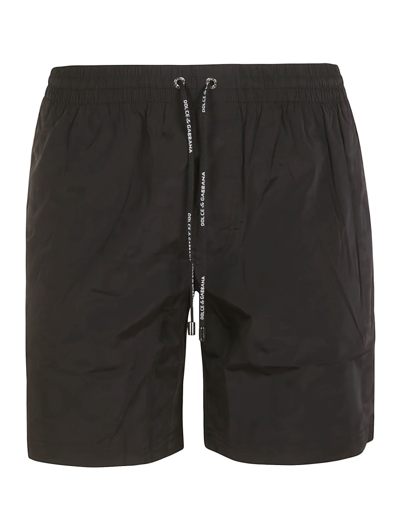 Dolce & Gabbana Drawstring Waist Swim Shorts - Black