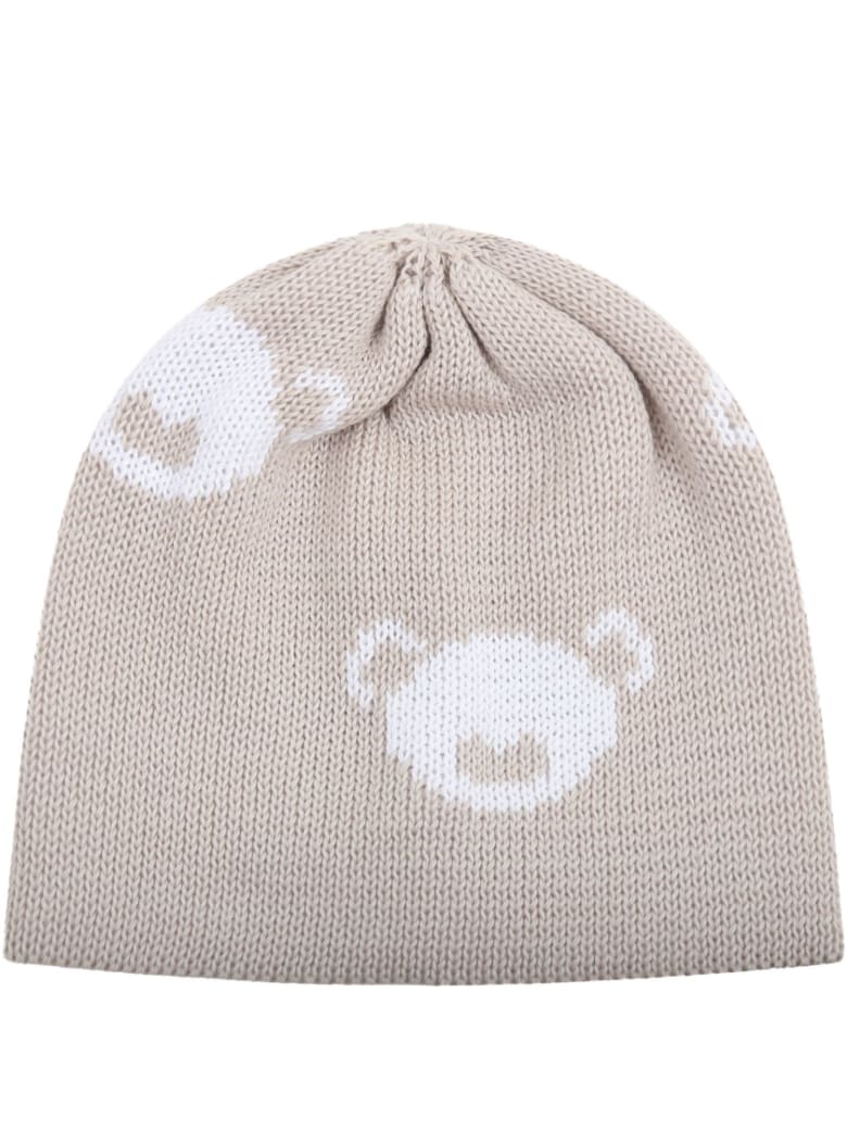 Little Bear Beige Hat For Babyboy - Beige